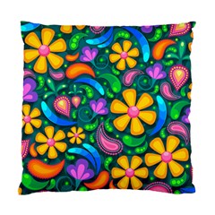 Floral Paisley Background Flower Green Standard Cushion Case (two Sides)