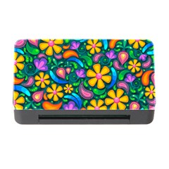 Floral Paisley Background Flower Green Memory Card Reader With Cf by HermanTelo