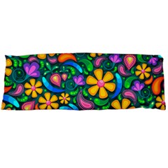 Floral Paisley Background Flower Green Body Pillow Case (dakimakura)