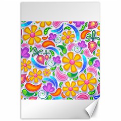 Floral Paisley Background Flower Yellow Canvas 20  X 30  by HermanTelo