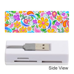 Floral Paisley Background Flower Yellow Memory Card Reader (stick)