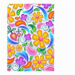 Floral Paisley Background Flower Yellow Small Garden Flag (Two Sides) Front