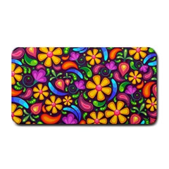 Floral Paisley Background Flower Purple Medium Bar Mats