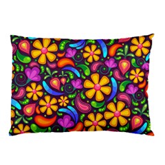 Floral Paisley Background Flower Purple Pillow Case