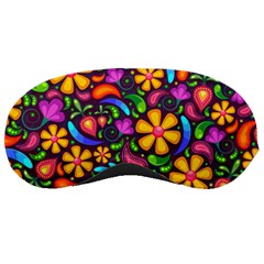 Floral Paisley Background Flower Purple Sleeping Masks by HermanTelo