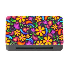 Floral Paisley Background Flower Purple Memory Card Reader With Cf