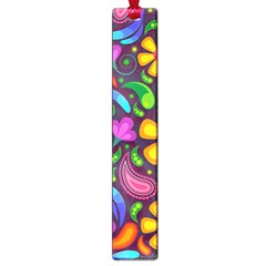 Floral Paisley Background Flower Purple Large Book Marks by HermanTelo