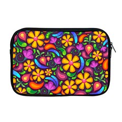 Floral Paisley Background Flower Purple Apple Macbook Pro 17  Zipper Case