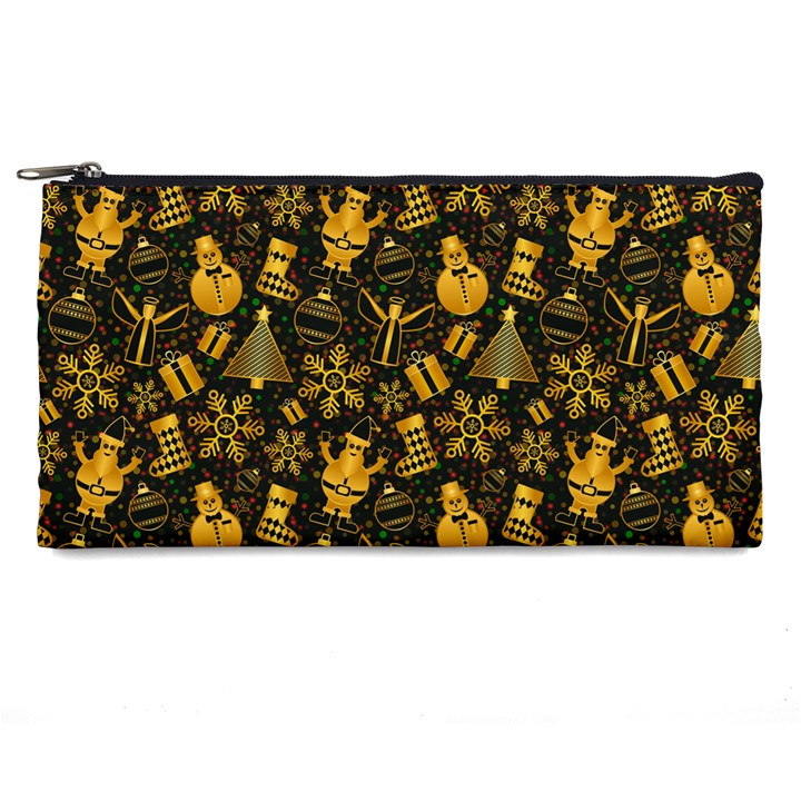 Christmas Background Gold Pencil Cases