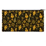 Christmas Background Gold Pencil Cases Back