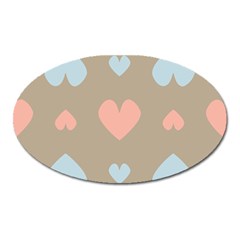 Hearts Heart Love Romantic Brown Oval Magnet by HermanTelo