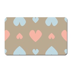 Hearts Heart Love Romantic Brown Magnet (rectangular) by HermanTelo