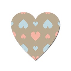 Hearts Heart Love Romantic Brown Heart Magnet by HermanTelo