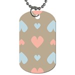 Hearts Heart Love Romantic Brown Dog Tag (Two Sides) Front