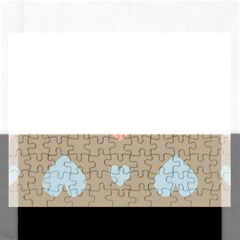 Hearts Heart Love Romantic Brown Rectangular Jigsaw Puzzl by HermanTelo