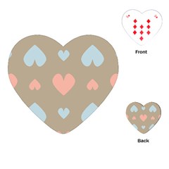 Hearts Heart Love Romantic Brown Playing Cards (heart) by HermanTelo