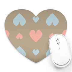 Hearts Heart Love Romantic Brown Heart Mousepads