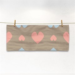 Hearts Heart Love Romantic Brown Hand Towel