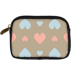 Hearts Heart Love Romantic Brown Digital Camera Leather Case