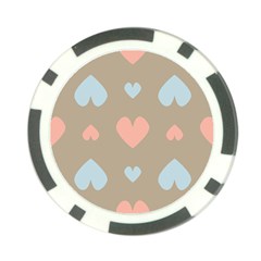 Hearts Heart Love Romantic Brown Poker Chip Card Guard (10 Pack)