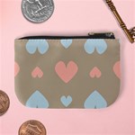 Hearts Heart Love Romantic Brown Mini Coin Purse Back