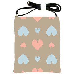 Hearts Heart Love Romantic Brown Shoulder Sling Bag