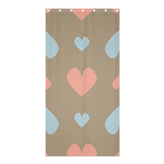 Hearts Heart Love Romantic Brown Shower Curtain 36  X 72  (stall)  by HermanTelo