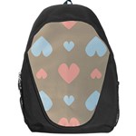 Hearts Heart Love Romantic Brown Backpack Bag Front