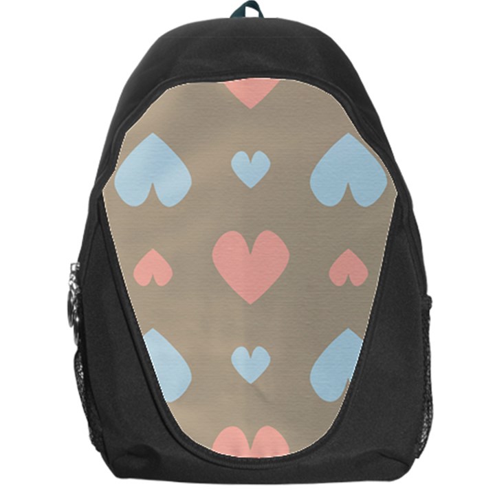 Hearts Heart Love Romantic Brown Backpack Bag