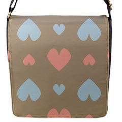 Hearts Heart Love Romantic Brown Flap Closure Messenger Bag (s)