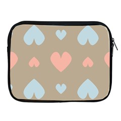 Hearts Heart Love Romantic Brown Apple Ipad 2/3/4 Zipper Cases