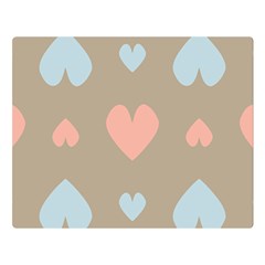 Hearts Heart Love Romantic Brown Double Sided Flano Blanket (large)  by HermanTelo