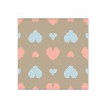 Hearts Heart Love Romantic Brown Satin Bandana Scarf Front