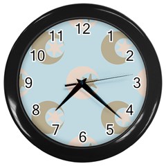 Moon Star Air Heaven Wall Clock (black) by HermanTelo