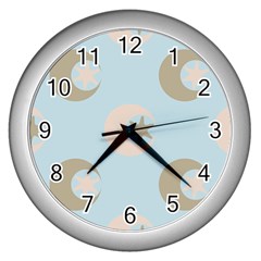 Moon Star Air Heaven Wall Clock (silver) by HermanTelo