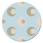 Moon Star Air Heaven Magnet 5  (Round) Front