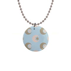 Moon Star Air Heaven 1  Button Necklace