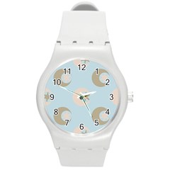 Moon Star Air Heaven Round Plastic Sport Watch (m) by HermanTelo