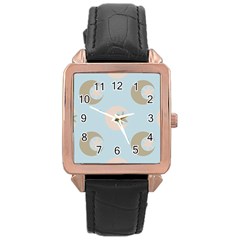 Moon Star Air Heaven Rose Gold Leather Watch  by HermanTelo