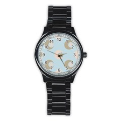 Moon Star Air Heaven Stainless Steel Round Watch