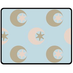 Moon Star Air Heaven Double Sided Fleece Blanket (medium)  by HermanTelo