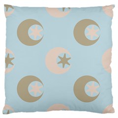 Moon Star Air Heaven Large Flano Cushion Case (one Side) by HermanTelo