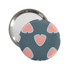 Hearts Love Blue Pink Green 2 25  Handbag Mirrors by HermanTelo