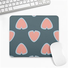 Hearts Love Blue Pink Green Large Mousepads by HermanTelo