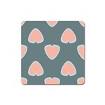 Hearts Love Blue Pink Green Square Magnet Front