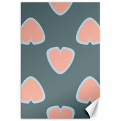 Hearts Love Blue Pink Green Canvas 20  X 30  by HermanTelo