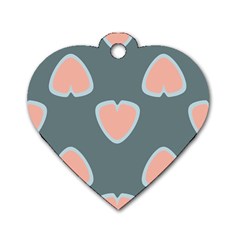 Hearts Love Blue Pink Green Dog Tag Heart (two Sides)