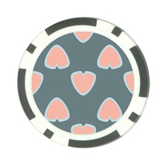 Hearts Love Blue Pink Green Poker Chip Card Guard by HermanTelo