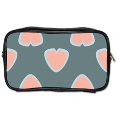 Hearts Love Blue Pink Green Toiletries Bag (two Sides)