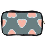 Hearts Love Blue Pink Green Toiletries Bag (Two Sides) Front